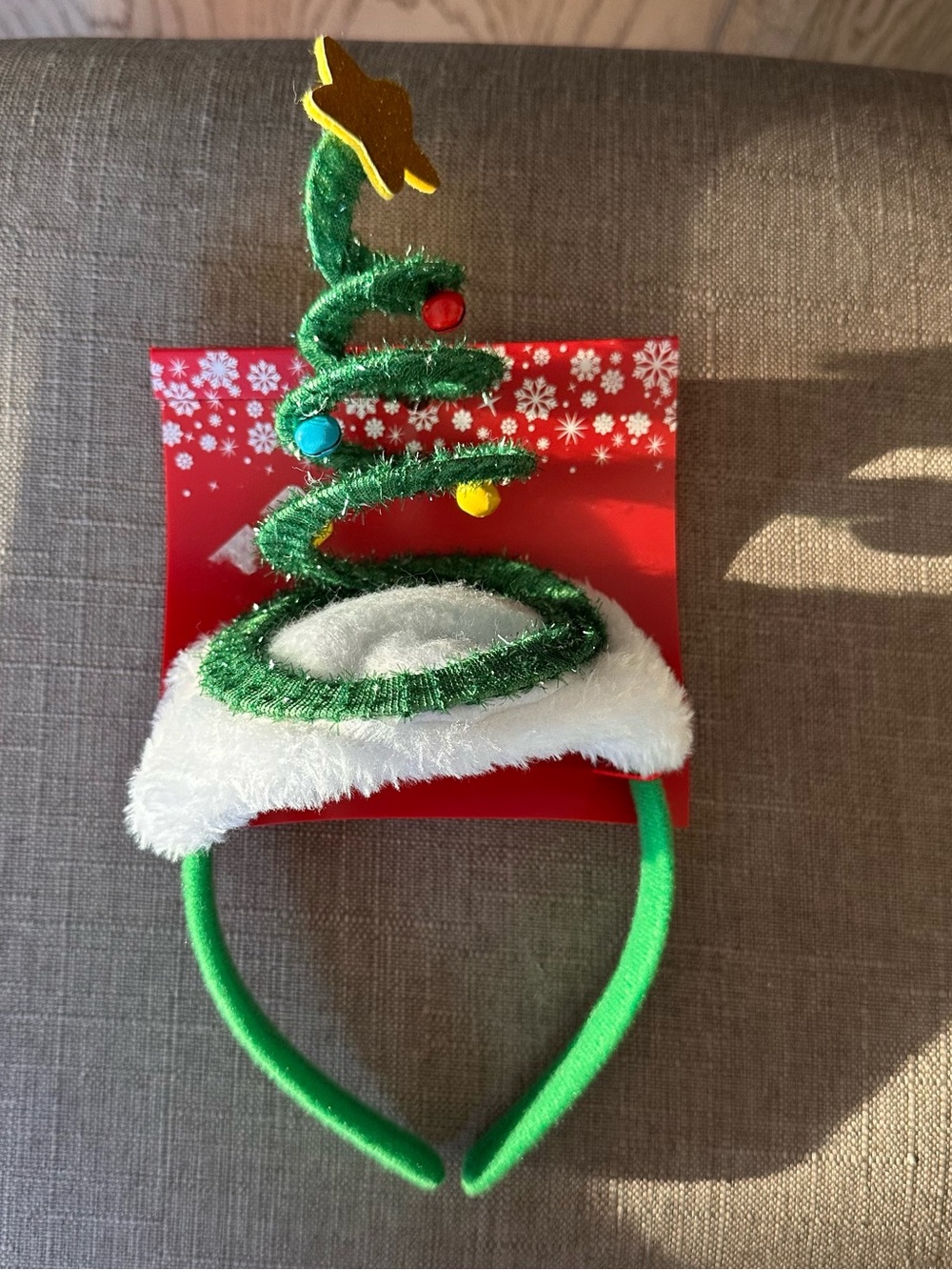 Festive Green Christmas Tree Headband